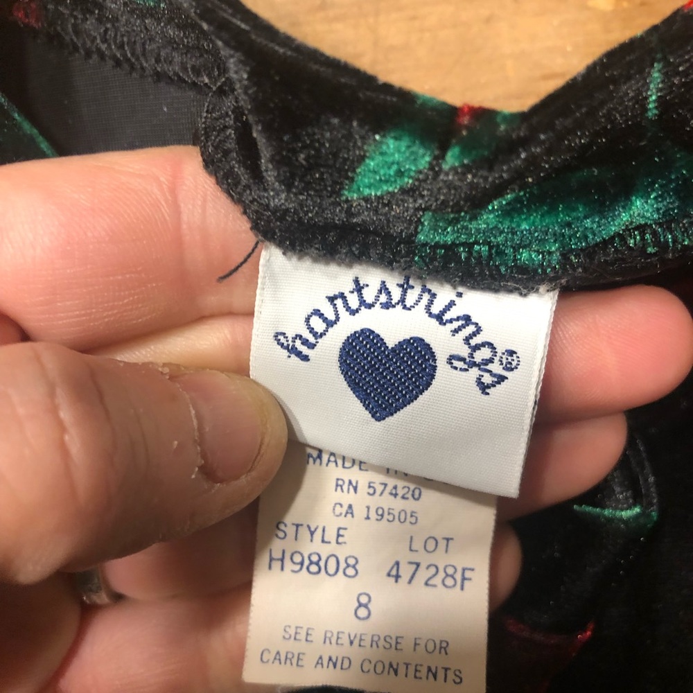 Hartstrings velour holiday dress size 8 - Picture 3 of 3